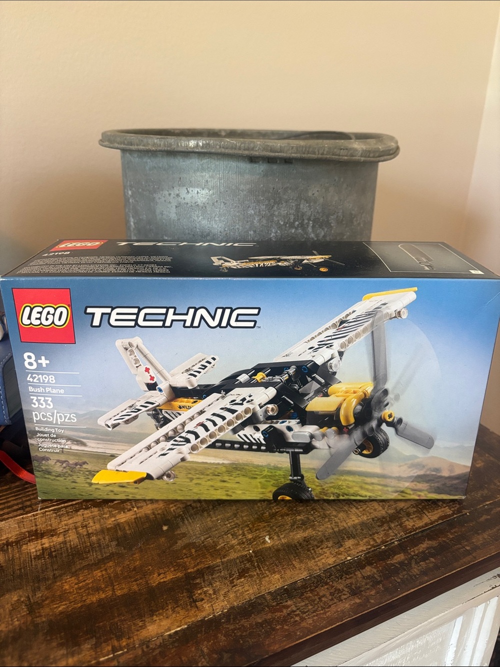LEGO Technic White Black and Yellow Bush Plane Building Set